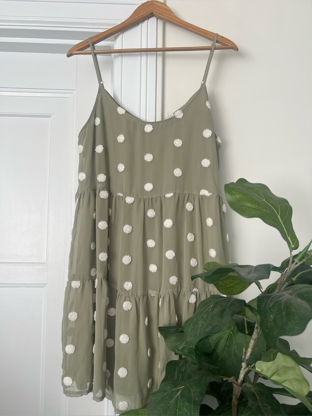Mine Sage Green Tiered Dress